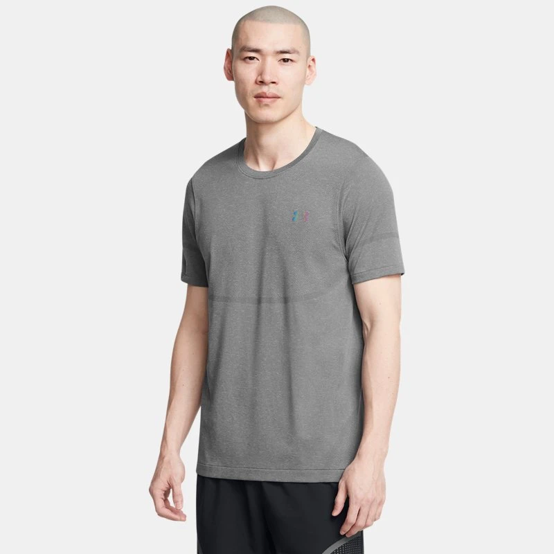 Vanish Elite Seamless Mens Short Sleeve Castlerock / Black Gray