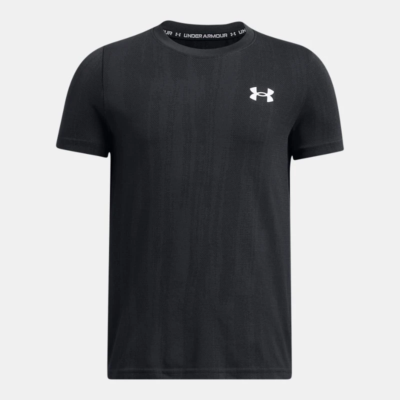 Vanish Seamless Boys Short Sleeve Black / White YLG (59 in)