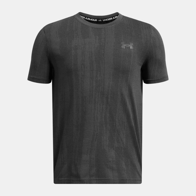 Vanish Seamless Boys Short Sleeve Castlerock / Black YLG (59 in) - Gray