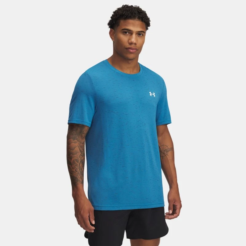 Vanish Seamless Mens Short Sleeve Ether Blue / White