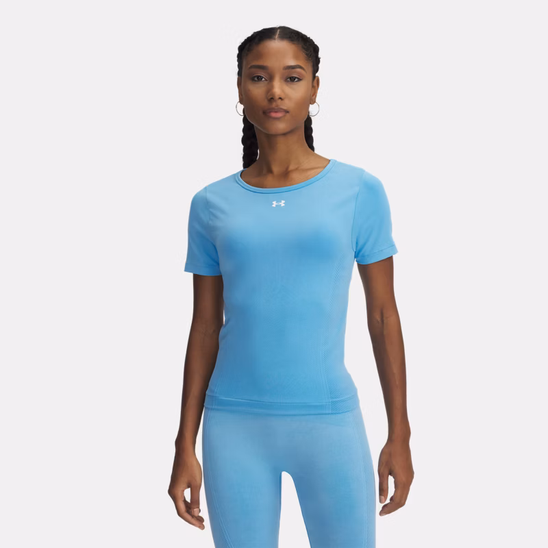 Vanish Seamless Washed Womens Short Sleeve Ether Blue / White - Blue