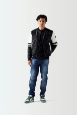 Varsity Jacket - Black/Marshmallow
