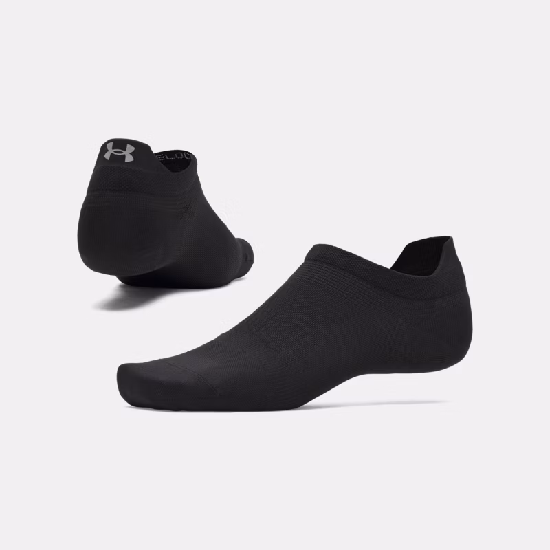 Velociti Lite Unisex No Show Socks Ultimate Black / Ultimate Black / Reflective L