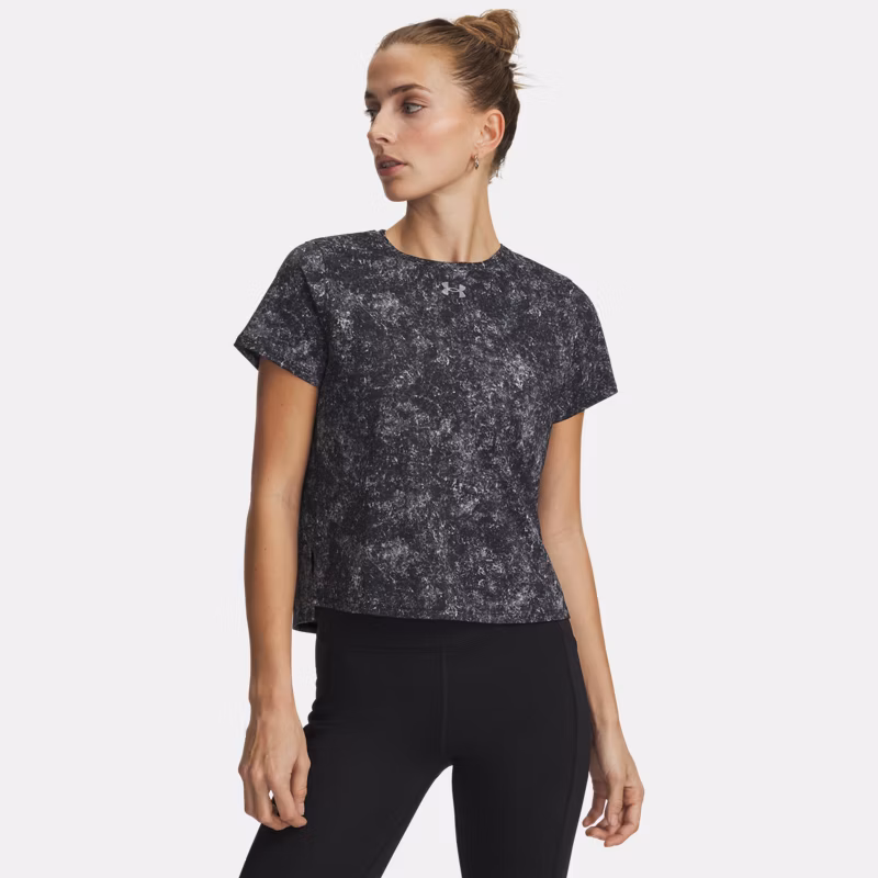 Velociti Pro Printed WoMens Short Sleeve Black / Reflective L