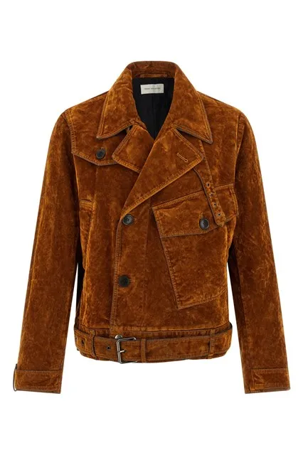 Velvet biker jacket - Multicolor