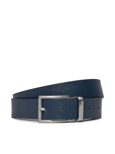 Vezzola men's belt reversible in faux leather blue CS24GU42 BM7541LEA35, blue, M