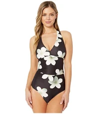 Villa Floral Twist Back Holder One-Piece, Black/White, 2 UK Villa Floral Twist Back Holder One-Piece, Black/White, 2 UK