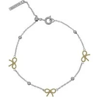 Vintage Bow and Ball Silver & Gold Bracelet