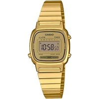 Vintage LA670WEGA-9EF Gold Stainless Steel Bracelet Digital Watch