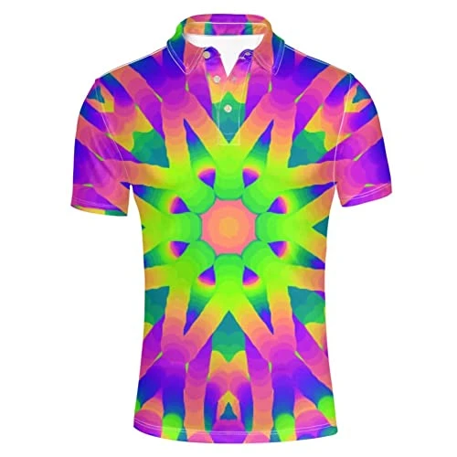 Vintage Mandala Print Summer T-Shirts Mens s Shirts Travel Holiday Funky Short Sleeve Sport Golf Shi