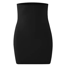 Vintage Style Womens Bathing Suits High Waist Half Slips For Women Under Dresses Shapewear Control Slip Dress Seamless Bodyshaper Slimming Skirt Senior Women Swimwear Black