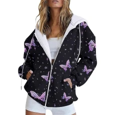Vintage Sweatshirts,Jacket Dress for Women,zip up fleece womens,Hooded Zip Up Sweatshirt Women,Short Sleeve Hoodies for Women,Trendy Teen Girl Clothes,jack women jacket,Korean Tops,coats for women uk