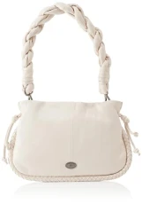 Vintage Women's Leather Shoulder Bag, Wool White, One Size Vintage Women's Leather Shoulder Bag, Wool White, One Size