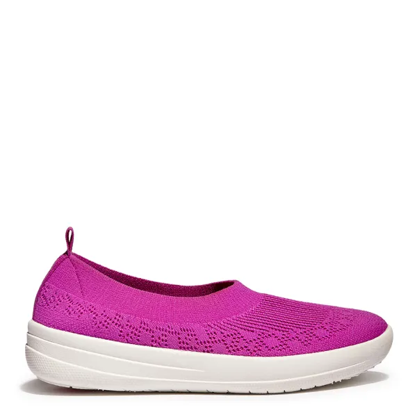 Violet Uberknit Slip On Ballerina Shoes - Pink