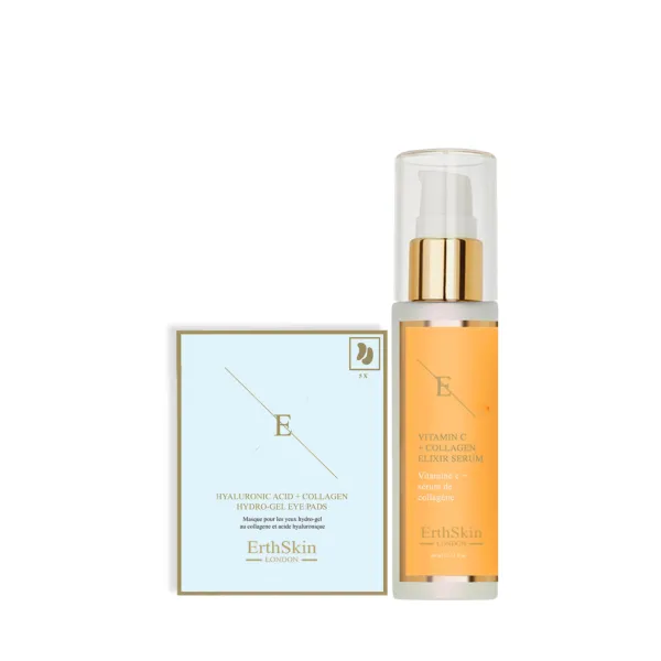 VITAMIN C + COLLAGEN ELIXIR SERUM 60ML + Eye Pads X - Black