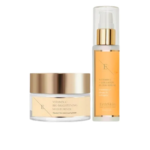 VITAMIN C + COLLAGEN ELIXIR SERUM 60ML + Vitamin C Bio Brightening Moisturiser 50ml - Black