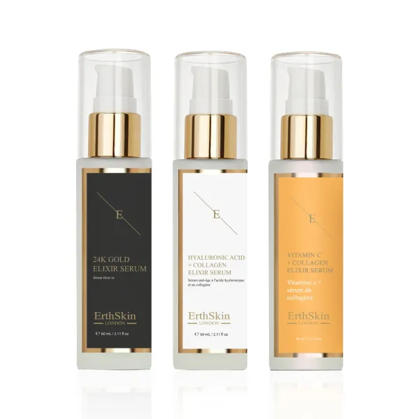 Vitamin C Serum 60ml + Collagen Serum - 60ml + Elixir Serum- 60ml - Black