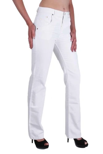 VJC Women's Jeans Trousers V/Regolare (28W / 34L, White)