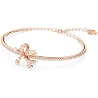 Volta Rose Gold Bow Bangle - Adjustable