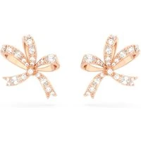 Volta Rose Gold Bow Stud Earrings