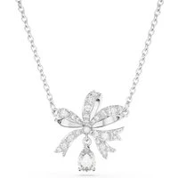 Volta Silver Bow Necklace - 43cm