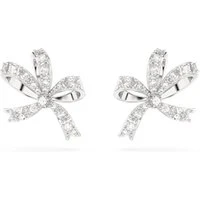 Volta Silver Bow Stud Earrings