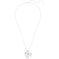 Volta Silver Long Bow Necklace - 75cm