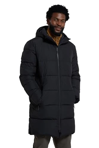 Vortex Mens Longline Padded Jacket - Water-resistant, Thermal tested -30 °C, Front Pockets - Best f