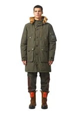 W-Colby-21 Green Hooded Parka Jacket