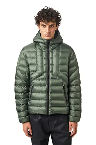 W-Dwain-21 Green Hooded Padded Jacket