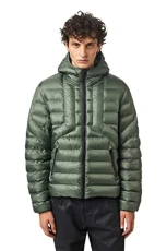 W-Dwain-21 Green Hooded Padded Jacket