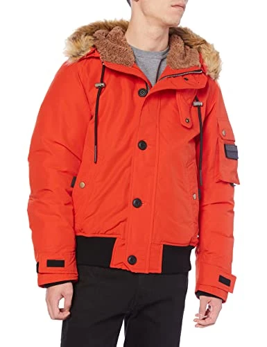 W-Jame-21 Green Label men's jacket bomber jacket (UK, Alpha, L, Regular, Regular, Orange)