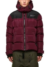 W-Russell-Pad men's quilted jacket (UK, Alpha, XL, Regular, Regular, Burgundy)