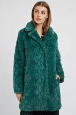 Wainwright Animal Print Fur Coat - Green - green Animal print 4