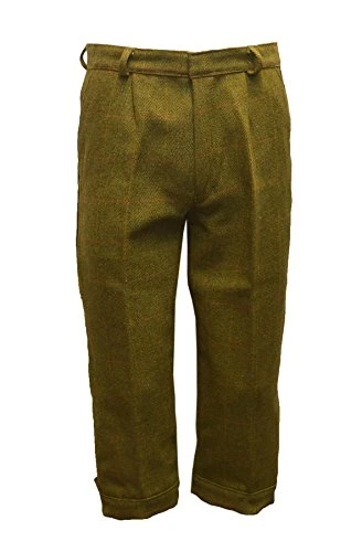 Walker & Hawkes - Men's Derby Tweed Plus Fours Northfield Breeks - Dark Sage - 36