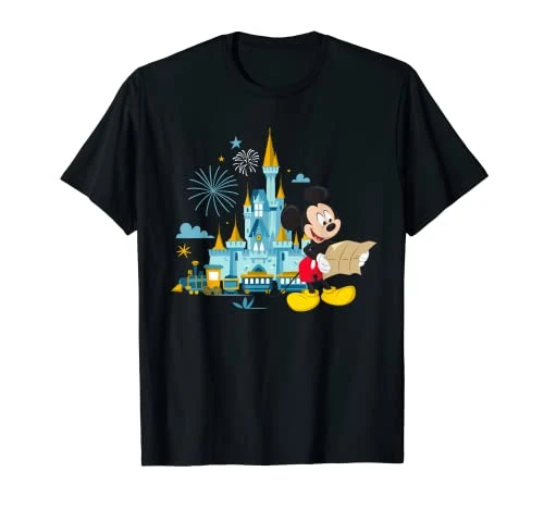 Walt  World 50th Anniversary Mickey Magic Castle T-Shirt