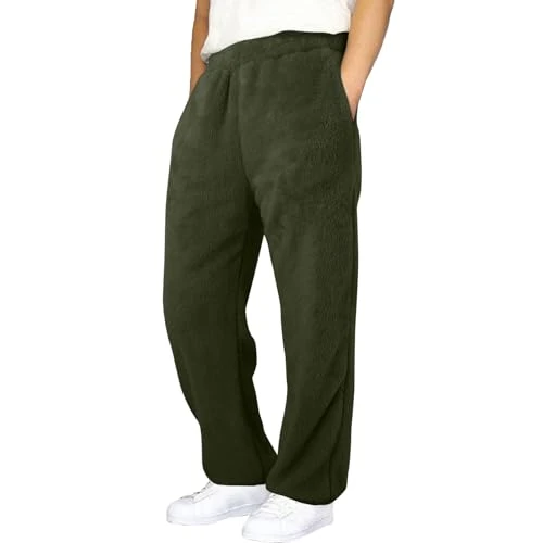 Warm Fleece Pyjama Jogging Bottoms for Men with Diamond Quilting, Warm Casual Trousers, Lined Jogging Bottoms, Jogger Trousers, Workout Trousers with High Medium Waist and Pockets, Men's