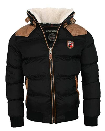 Warm Winter Jacket Designer Men Winter Quilted Jacket - Black, Gr.XL