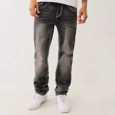 Washed Black Ricky Flap Jeans
