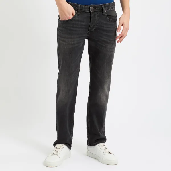 Washed Black Safado-X Tapered Stretch Jeans - Black