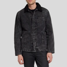 Washed Black Utility Cotton Jacket
