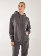 Washed Hoodie  - L  - Grey