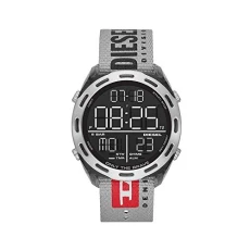 Watch for Men Crusher, Digital Movement, 46 mm Smoke Nylon Case with a Nylon Strap, DZ1894