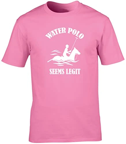 Water Polo Seems Legit Unisex Short Sleeve t-Shirt (Specific Size Guide in Description) Pink