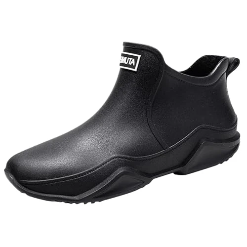 Water Shoes for Women, Non-Slip, Durable, for Couples, Rain Boots, Orthopaedic Shoes, Women's Wide Winter Wellington Boots for Outdoor Sports, black, 8.5 UK