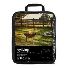 Waterproof Fire Pit Cover in Eco-friendly Material (Round) H60CM W58C Grey