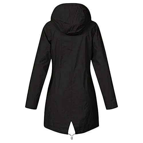 Waterproof Jackets Women Outdoor Lightweight Hooded Raincoats Zipper Breathable Transition Jacket So