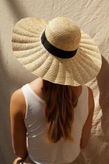 Wave Wide Brimmed Straw Hat