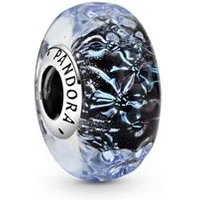 Wavy Dark Blue Murano Ocean Charm