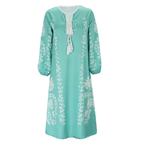 Wedding Guest Dresses for Women 50s V Neck Floral Print Casual Dresses Womens Summer Casual Wrap Dress Chiffon Dresses for Women Off Shoulder Clearance